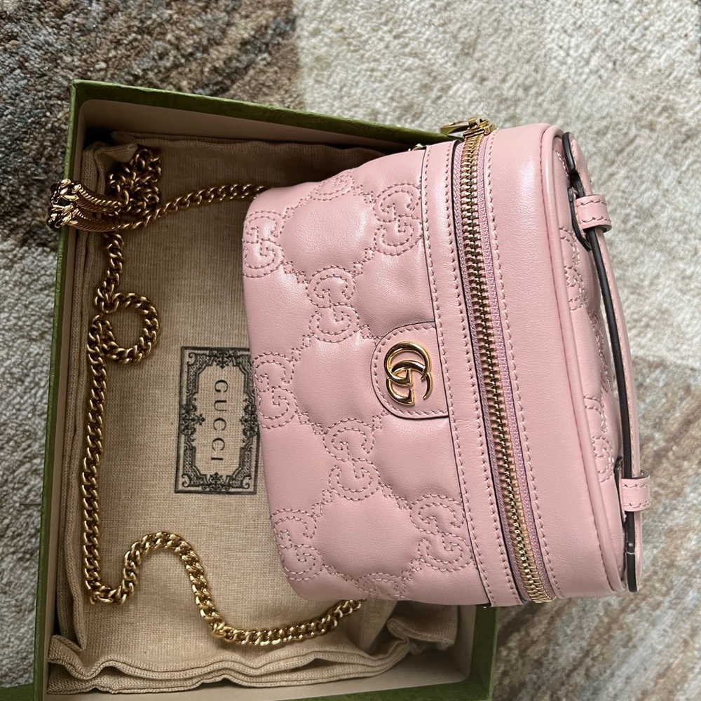 Gucci GG bag matelasse mini light pink